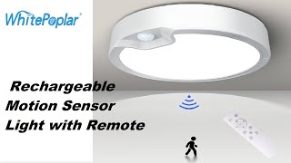 WhitePoplar Rechargeable Motion Sensor Closet Light with Remote [upl. by Atteram]