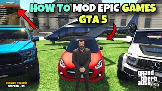 How To Install Mod In GTA 5 Epic Game Version 2024  Installing Menyoo Trainer Mod in GTA 5 [upl. by Kcirddet]