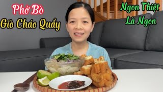 Lần Đầu Thảo Ăn PHỞ BÒ Chấm GIÒ CHÁO QUẨY Và Cái Kết [upl. by Airlee]