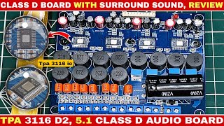 Tpa 3116 d2 51 class d amplifier with surround sound system 400 watt rms💣  unboxing amp review [upl. by Leshia]