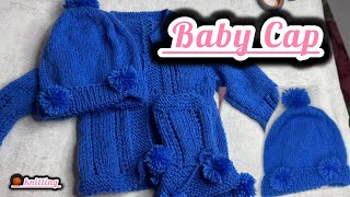 Baby Knitted Cap Last Part   easy knitting for Beginners  baby set  Knitting [upl. by Emogene205]