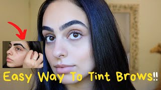 HOW TO TINT YOUR EYEBROWS  NICOLE MADI [upl. by Acnaib]