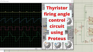 Thyristor firing angle control circuit using Proteus  Proteus Tutorial  Proteus Project [upl. by Ardnwahs922]