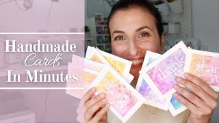 HANDMADE CARDS in MINUTES with this Card Making Technique [upl. by Wedurn]