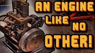 RARE Antique Homebuilt Two Cylinder Opposed Piston Engine WILL IT RUN [upl. by Clymer]