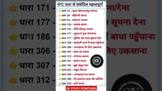 IPC धारा से संबंधित महत्वपूर्ण प्रश्न ias ssc upsc railway mts gk tricks short [upl. by Candless]