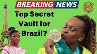 🤯 2024 Dangerous secret vault for Brazilian Rebeca Andrade gymnast olympicgymnastics simonebiles [upl. by Reese191]