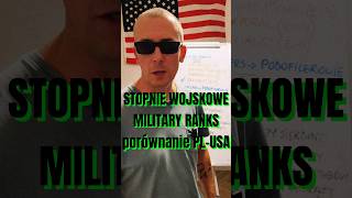 WOJSKOWY ANGIELSKI stopnie PL vs USA  comparison of military RANKS [upl. by Enawyd]