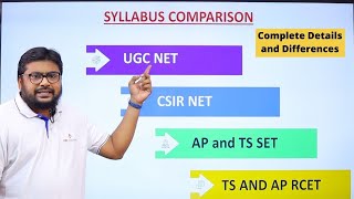 CSIR NET  NTA NET  AP amp TS SET and RCET Syllabus Comparison csirnet2021 ntanet2021 set2021 [upl. by Bonny700]