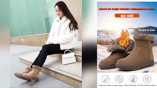 Bottes de neige femmes chaussures dhiver [upl. by Lance]