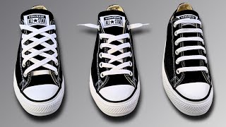 3 Cool Ways To Lace Converse  Converse Lacing Styles [upl. by Barnum]