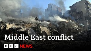 Israeli strike on central Beirut kills six Lebanese Health Ministry says  BBC News [upl. by Portugal]