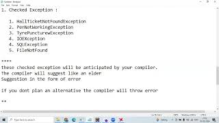 Exception Handling Introduction  Checked Exceptions  Unchecked Exceptions java coding [upl. by Azil]