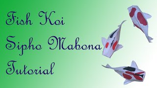 Fish Koi Origami  Sipho Mabona  Tutorial [upl. by Messere]