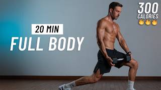 20 MIN FULL BODY HIIT With Weights  No Repeats No Jumping Home Workout [upl. by Yde]