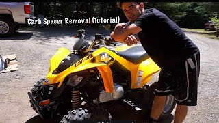 CanAm Ds250 Carb Spacer Removal TutorialINSANE POWER BOOST [upl. by Murial]