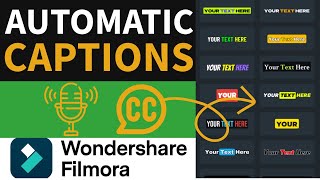 Filmora 14 Tutorial Automatic Captions [upl. by Morvin]