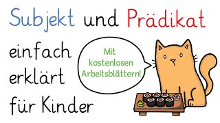 Subjekt und Prädikat  Satzglieder bestimmen Grundschule [upl. by Ternan548]