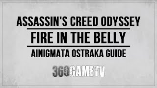 Assassins Creed Odyssey Fire in the Belly Ainigmata Ostraka Location  Solution Boeotia [upl. by Ramberg]