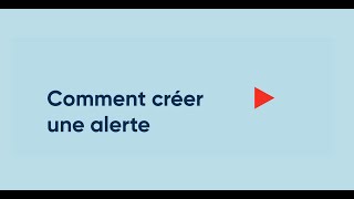 Comment créer une alerte [upl. by Ednutabab]