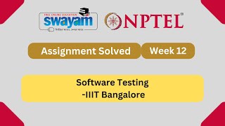 Software Testing Week 12  NPTEL ANSWERS  MYSWAYAM  nptel nptel2024 myswayam [upl. by Direj]