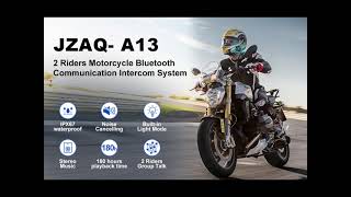 Motorcycle Helmet Bluetooth Headset Intercom Communication JZAQ A13 [upl. by Kilroy]