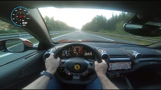 Ferrari GTC4Lusso acceleration 0 to 344 kmh [upl. by Arised511]