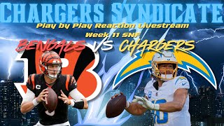 Chargers Syndicate Play By Play Livestream Reaction Week 11 SNF Bengals vs Chargers [upl. by Surat]