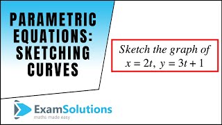 Parametric Equations  Curve Sketching 1  ExamSolutions [upl. by Ayak475]