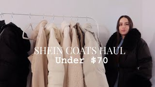 SHEIN Winter Coat try on haul amp Review 2022  Shein Discount Code [upl. by Eilrak]