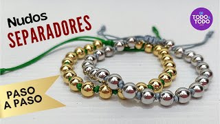 ✔️Pulsera de piedras y NUDOS fácil Nudo SEPARADOR o ENTRENUDOS pulseras [upl. by Suoilenroc134]