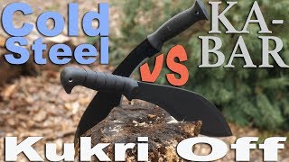 Cold Steel and KaBar 1249 Kukri Review Comparison and Chop Fest 20 vs 50 [upl. by An]