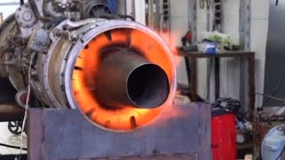 GTU1000 jet turbine engine start up at home megawatt class engineering [upl. by Nim]