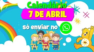 CALENDÁRIO DO MÊS DE ABRIL DO DIA 07042021 COM A JANELINHA DO TEMPO [upl. by Herb]