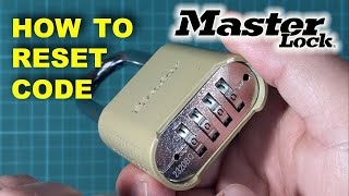 HOW TO CHANGE MASTER LOCK COMBINATION CODE [upl. by Rusell]