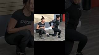 How to do curtsy lunges with proper form fitness fitnessmotivation strengthtraining [upl. by Hermione]