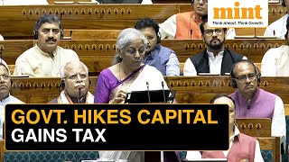 Budget 2024 Capital Gains Tax Revised  Shortterm Longterm Capital Gains Tax Hiked [upl. by Ecertak267]