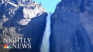 Winter Melt Off Bring Breathtaking Waterfalls To Yosemite  NBC Nightly News [upl. by Emiolhs]