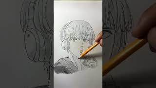 How to draw anime characters🔥🔥shorts anime [upl. by Haerdna]