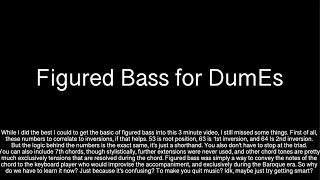 Figured Bass for DUMMIES [upl. by Ellenet]