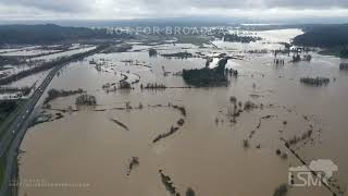 01082022 Chehalis  Centralia Washington Aerial Significant Flooding [upl. by Surovy651]