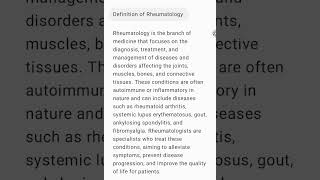 Definition of Rheumatology rheumatology medicine rheumatism [upl. by Evie164]