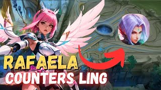 RAFAELA PERFECT KILL TRADES TO COUNTER LING🔥  RAFAELA GAMEPLAY 2024  MOBILE LEGENDS [upl. by Jammie39]