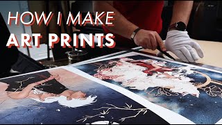 HOW I MAKE PRINTS FOR MY ART SHOP  Print amp Prep With Me [upl. by Ettevroc]