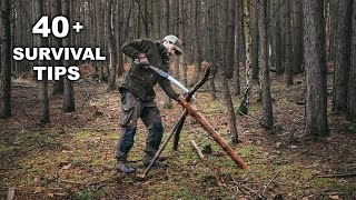 40 Wilderness Survival Skills and Bushcraft Tips [upl. by Jair289]