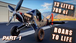 Monster Race Engine Roars to Life in Tiny Bush Plane 🤩 Part 1  Scrappy 32 [upl. by Harden624]