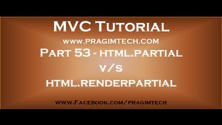 Part 53 Difference between htmlpartial and htmlrenderpartial [upl. by Dorsman314]