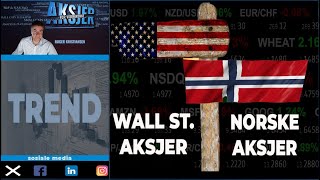 Inside Oslo Børs  WALL STREET vs NORSKE AKSJER  Mandag 21 okt  Teknisk Aksje Analyse [upl. by Ahsyak]