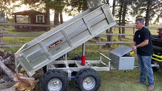 Range Road 608 Atv Hydraulic Trailer [upl. by Sparhawk]