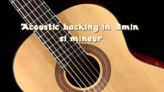 Acoustic guitar backing track in Bmin [upl. by Atilemrac281]